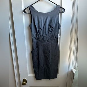 Pencil gray business dress